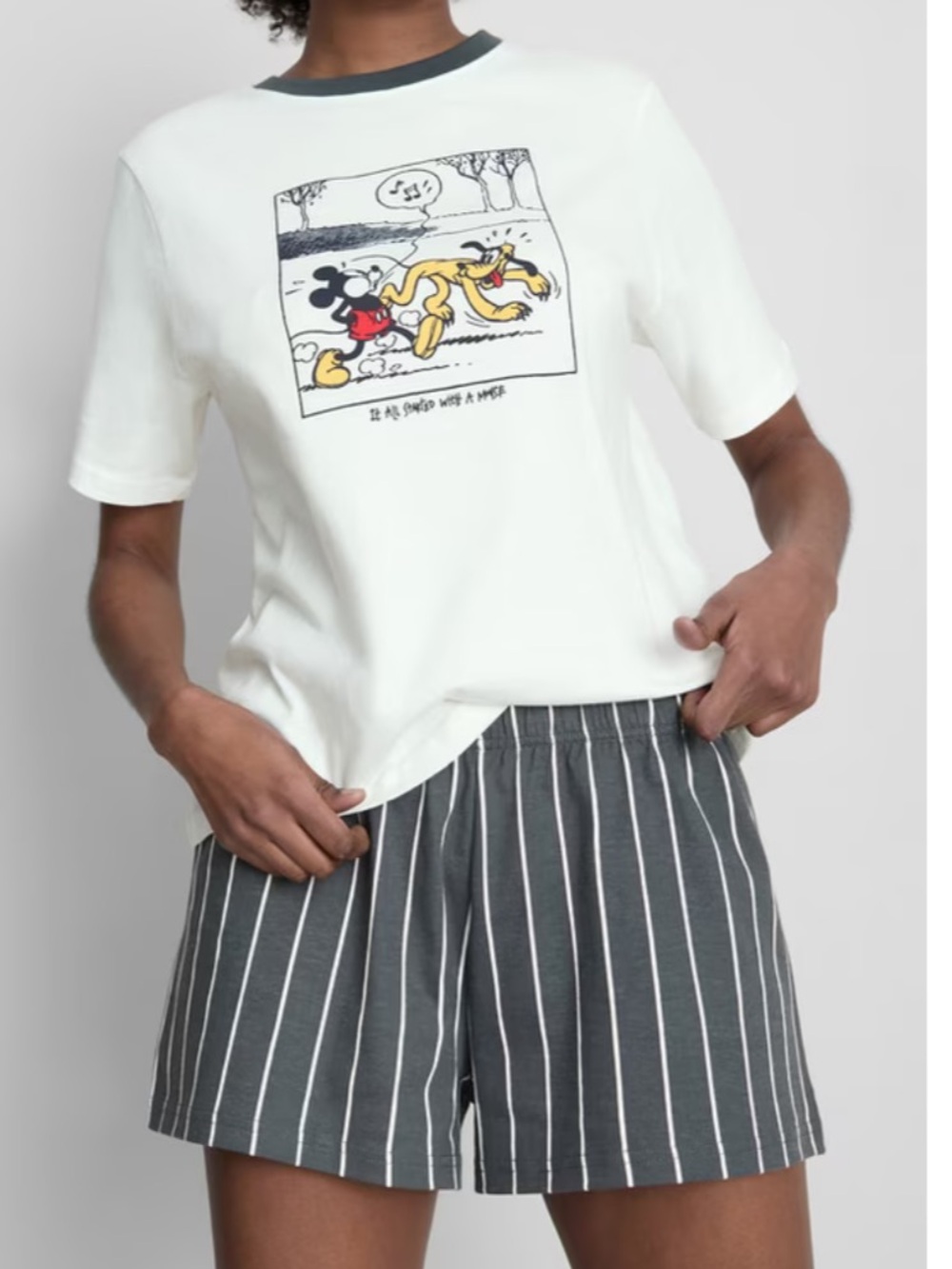 Mickey Mouse graphic shorty pajamas